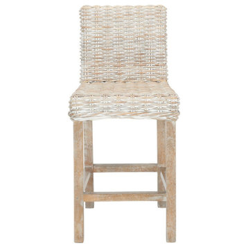 Anderson Rattan Counter Stool set of 2 Grey White Wash / Grey White Wash