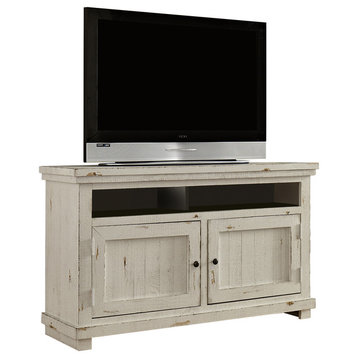 Willow Entertainment 54" Console, Distressed White