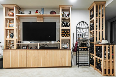Inspiration for a contemporary family room remodel in Other
