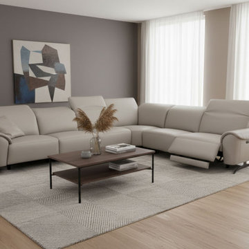 i948 Reclining Sectional Sofa in taupe | Incanto