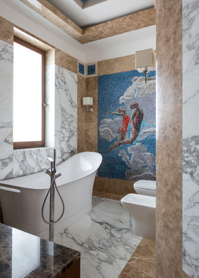 Современный Ванная комната by Мастерская дизайна Юлии Покровской и Инны Вольвак