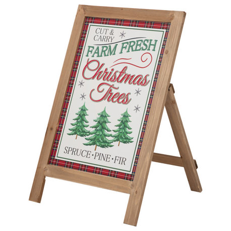 24"H Christmas Wooden Porch Sign / Standing Decor