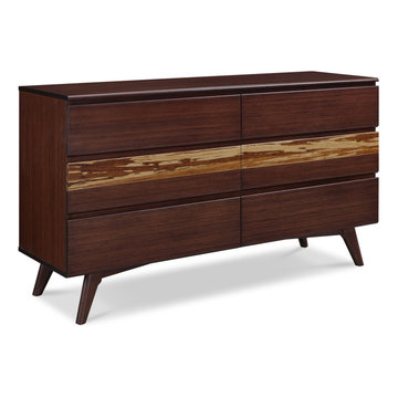 Azara Exotic Tiger 6 Drawer Double Dresser