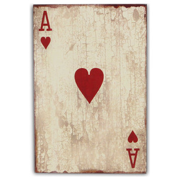 "Ace Of Hearts" Wooden Wall Decor