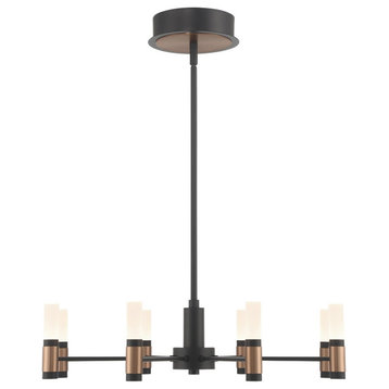 Albany 8-Light LED Chandelier in Black And Brass