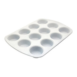 CeramaBake 12 Cup Muffin Pan in Aluminized Steel - Baking Dishes