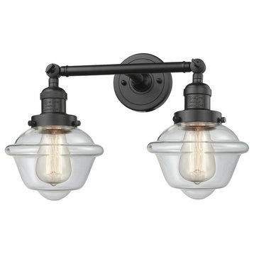 Innovations 2-LT LED Small Oxford 17" Bathroom Fixture - Oil Rubbed Bronze