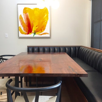 Reclaimed Walnut and Steel Table