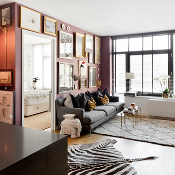 My Houzz: Rugs Define Living Spaces in a 750-Square-Foot Apartment