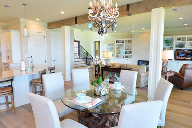 Transitional dining room photo in Miami