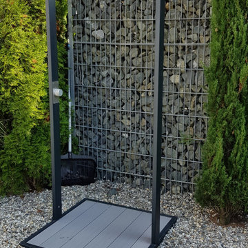 Beton- Folienbecken 5,00 x 3,00 x 1,50 m mit dunkler Srukturfolie