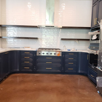 Radius Doors Naval Paint grade Maple Kitchen