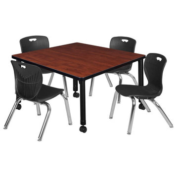 Square Height Adjustable Mobile Classroom Table
