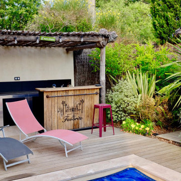 Petit jardin exotique avec mini-piscine