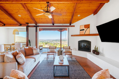 Inspiration for a southwestern living room remodel in Other