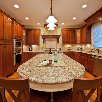 Indianapolis Tuscan Themed Kitchen and First Floor Remodel