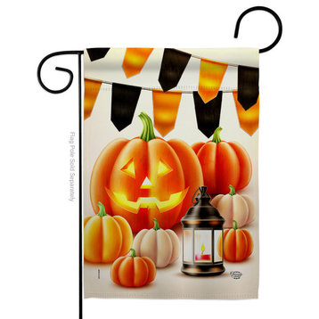 Halloween Lantern Fall Harvest and Autumn Garden Flag