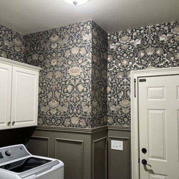 Wallpaper installation Laundry Room in Palo Alto