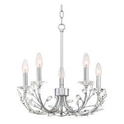 Vienna Full Spectrum - Brielle 18" Wide Chrome 5-Light Chandelier - Chandeliers