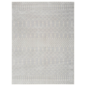 Nourison Astra Machine Washable 2'2" x 4' Grey Bohemian Indoor Area Rug