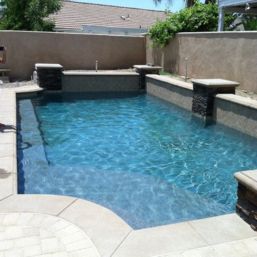 Kennedy residence. Modern contemporary pool & spa.