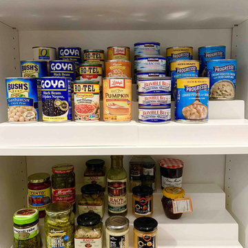 Functional And Organized Walk-In Closet And Pantry