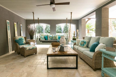 Beach style porch photo in Charleston