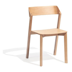 Merano Natural Oak Stackable Dining Chair by Alex Gufler for TON - Dining Chairs