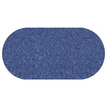 Oval 3'x5' Shaw Carpet Kids Crossing Colbalt Vibe Area Rugs
