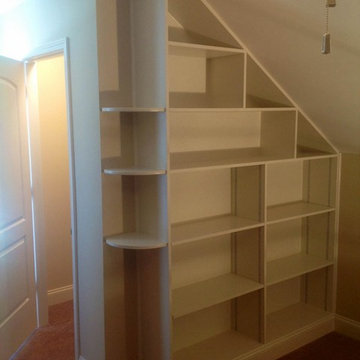 Under Steps Built-In Shelving