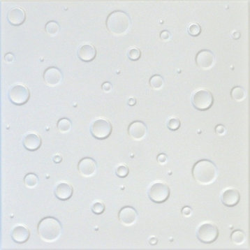 20"x20" Styrofoam Glue Up Ceiling Tiles, R21W Plain White