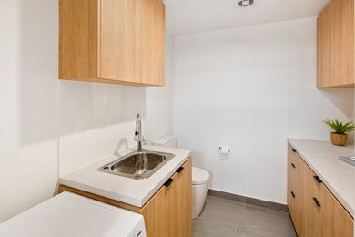 Contemporary laundry room in Brisbane.