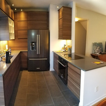 Contemporary Kitchen, Fireplace & Staircase Remodel