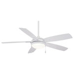 Minka Aire - Minka Aire F534L-WH Lun-Aire, LED 54" Ceiling Fan, White - Bulb Included: Yes