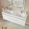 Vanity Art Wall-Hung Double-Sink Bathroom Vanity With Resin Top, 60"