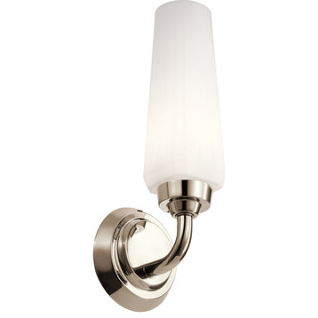Truby 1 Light Wall Sconce, Polished Nickel