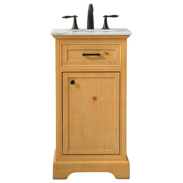 Elegant Decor VF15019NW 19" Single Bathroom Vanity, Natural Wood
