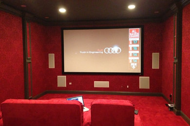 Theater room we did in Atherton