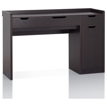 Furniture of America Astro Contemporary Wood Flip Top Vanity Table in Espresso