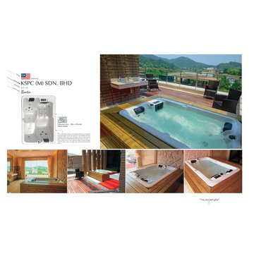 Indoor and out door combo massage spa pool