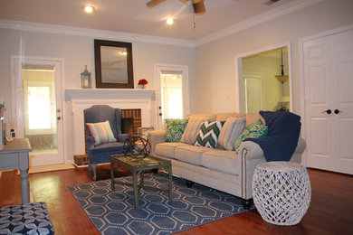 Example of a mid-sized classic home design design in Atlanta