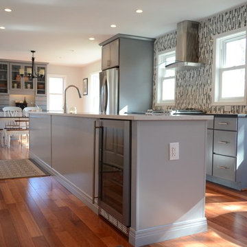 Two Tone Gray Kitchen in Oakton