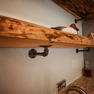 Repurposed Bar Shelves