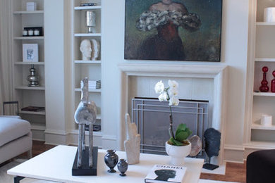 Trendy living room photo in Atlanta