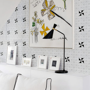 Modern Living Room Triangular Porcelain Mosaic Tile