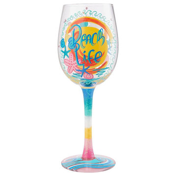 "Beach Life" Wine Glass by Lolita