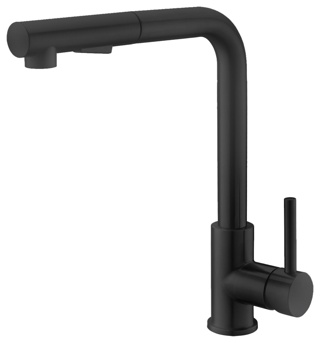 STYLISH Single Handle Pull Down Matte Black Kitchen Faucet ...