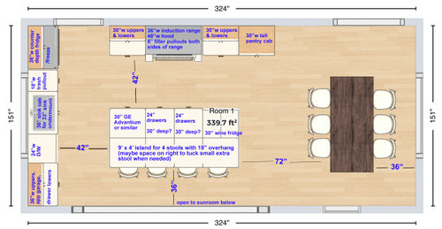 Layout Help: Combining Kitchen and Dining in Center Hall Colonial ...