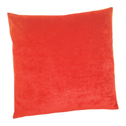 DECORATIVE PILLOWS MIAMI - Velvet Pillow, Red, 20"x20" - Decorative Pillows