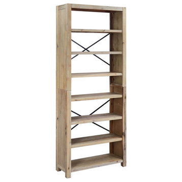 vidaXL Bookshelf Bookcase 7-Tier Shelf Rack for Souvenirs Solid Wood Acacia